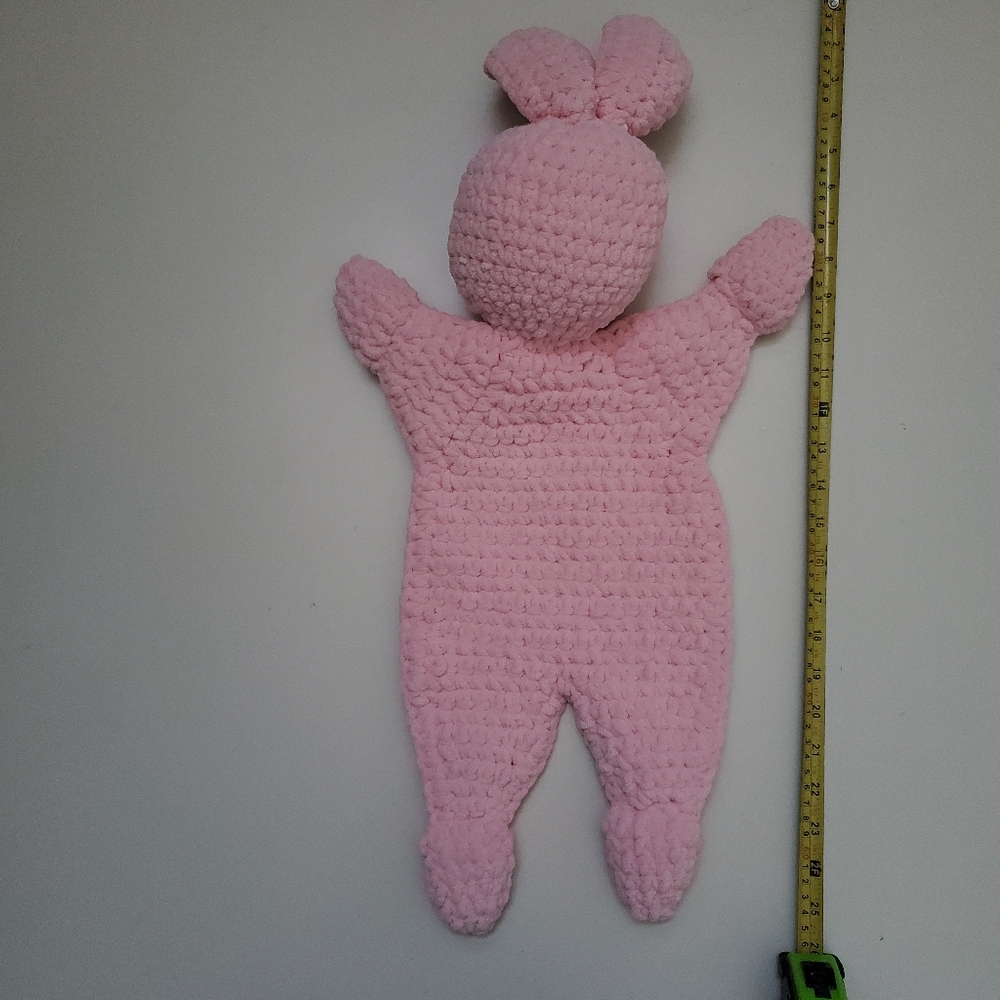Handmade Crochet Flat Bunny Rabbit - Picture 3 of 3